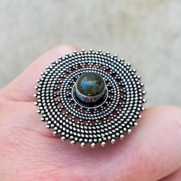 ***$15 Sale*** New Labradorite Silver Ring. - Picture 11 of 16